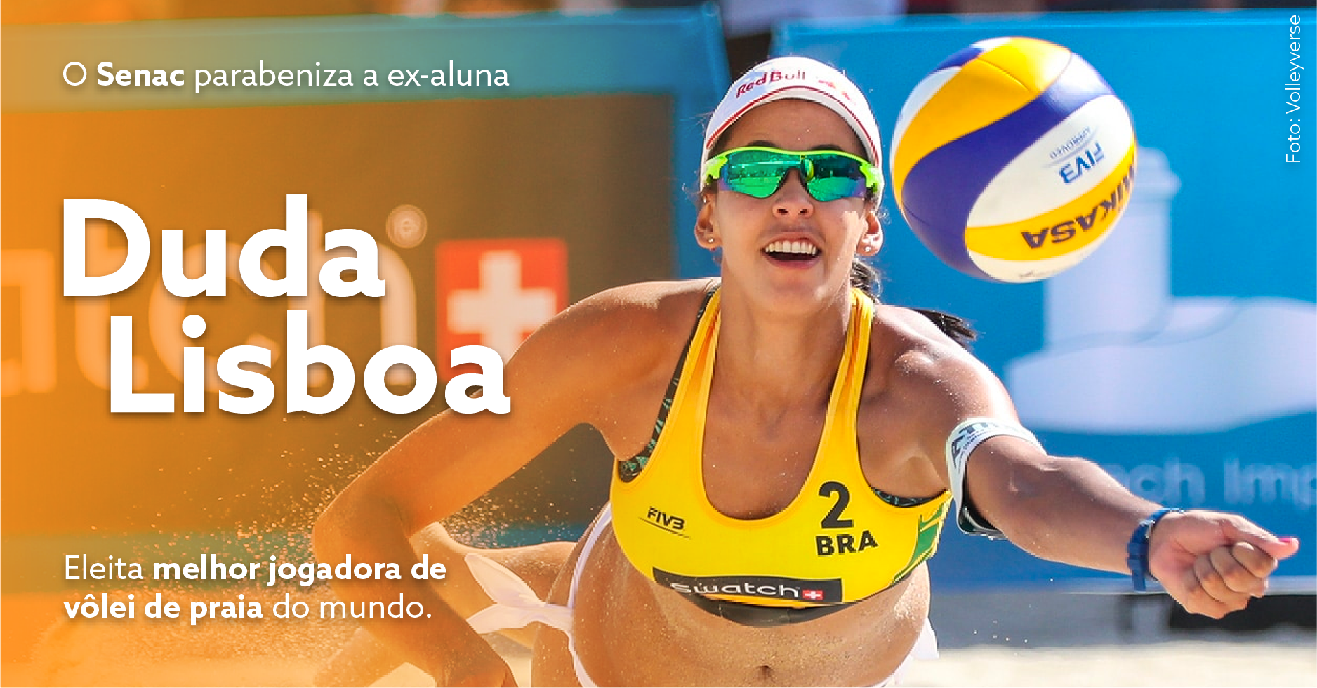 Egressa do Senac é eleita melhor jogadora do mundo de vôlei de praia