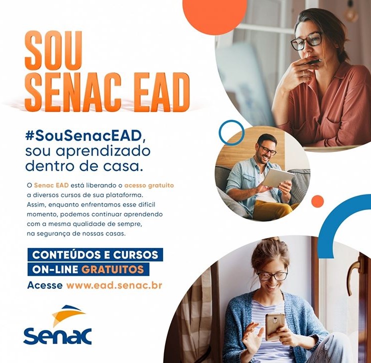 Senac oferece cursos gratuitos à distância durante pandemia