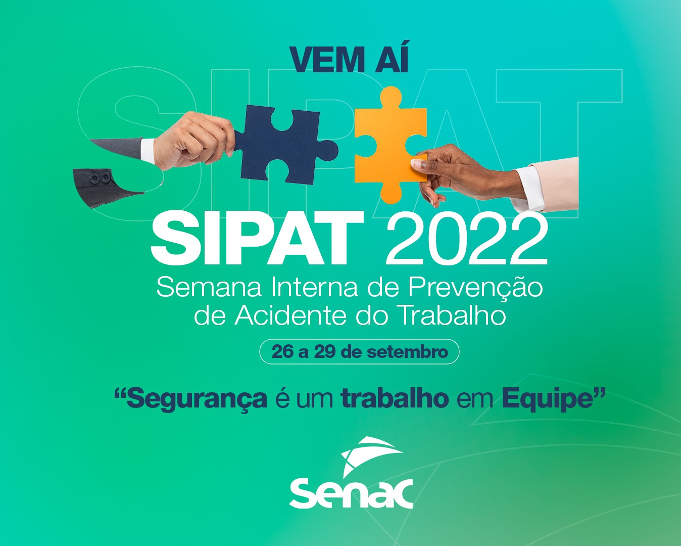 Senac/SE: Semana Interna de Prevenção de Acidentes de Trabalho abordará saúde mental no ambiente laboral