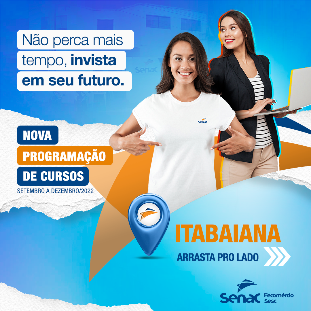 Unidade do Senac de Itabaiana abre inscrições para oito cursos em diversas áreas 