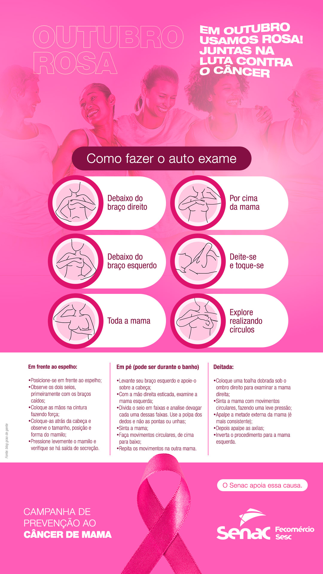 Como fazer o auto exame de mama