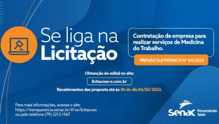 Senac/SE realiza Pregão Eletrônico para a contratação de serviços de Medicina do Trabalho