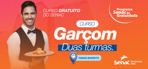 Senac oferta mais dois cursos gratuitos de garçom em Sergipe