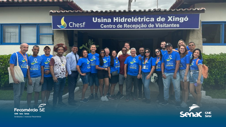 Alunos do curso de Guia de Turismo do Senac Sergipe visitam usina e museu de Xingó