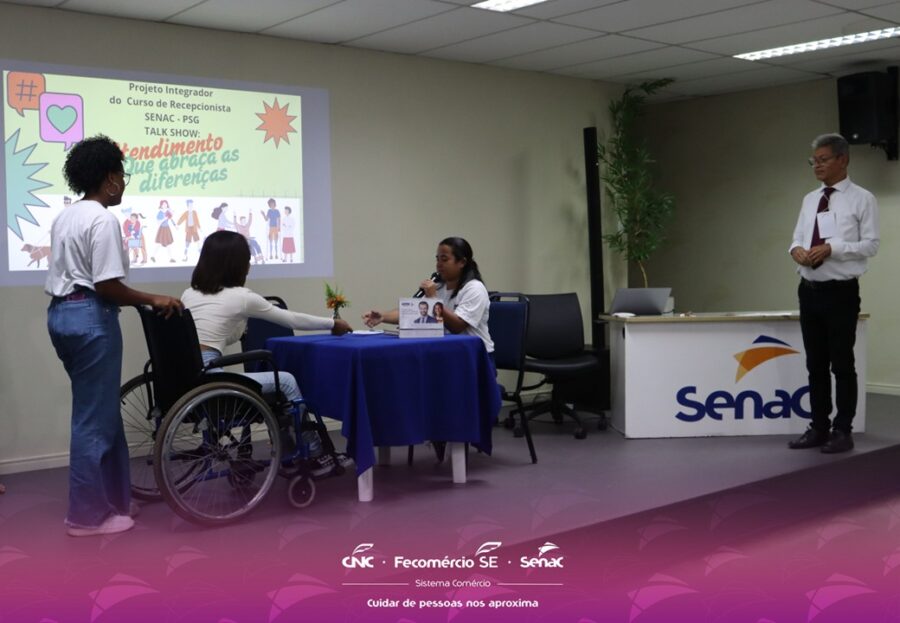 Alunos do curso de recepcionista apresentam projeto integrador focado na inclusão social