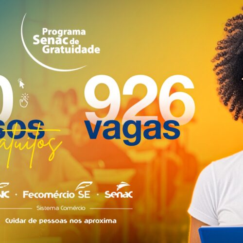 Senac Sergipe está com inscrições abertas para 50 cursos gratuitos até dia 30/11 
