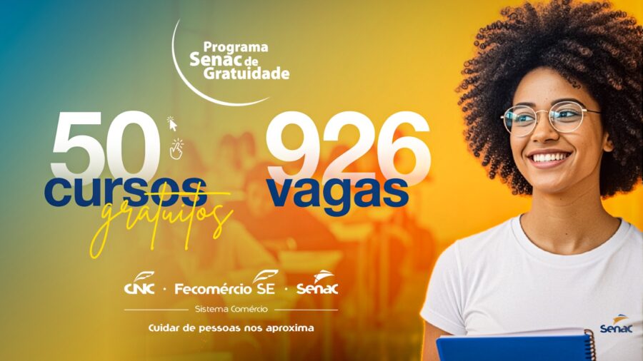 Senac Sergipe está com inscrições abertas para 50 cursos gratuitos até dia 30/11 