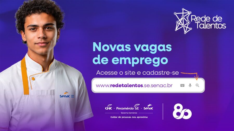 Rede de Talentos: empresas disponibilizam 65 vagas no portal de empregos do Senac Sergipe 