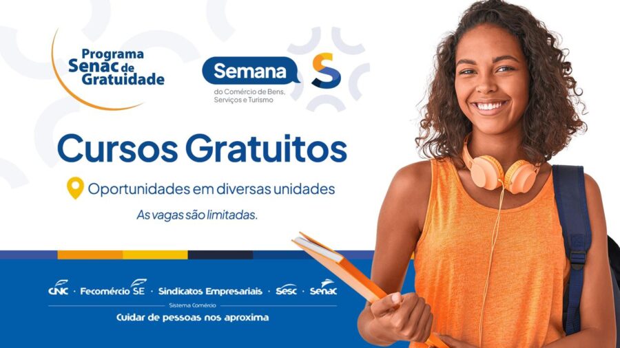 Semana S 2026: Senac Sergipe disponibiliza 725 vagas de cursos gratuitos