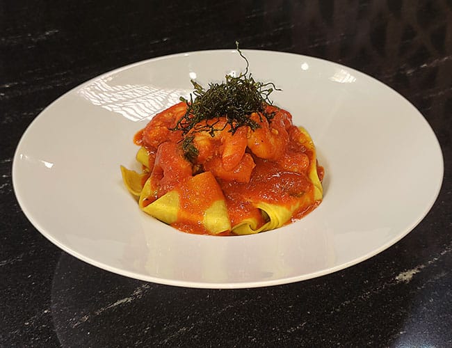 Parpadelle Artesanal com Camarão