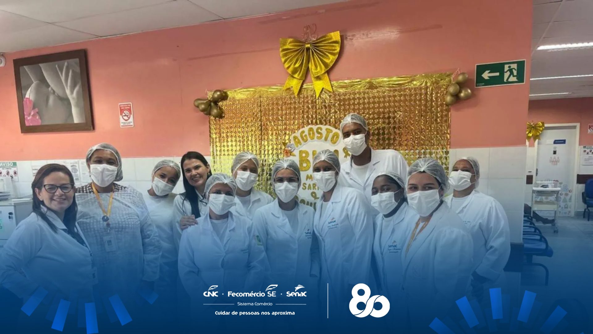 Alunos do curso Técnico em Enfermagem do Senac SE vivenciam a rotina de banco de leite humano 